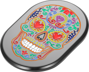 FIGURATI DESIGNS Antenna Cover - Left Rear Fender - Sugar Skull - Black FD30-AC-BLK-LT