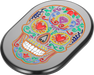 FIGURATI DESIGNS Antenna Cover - Left Rear Fender - Sugar Skull - Black FD30-AC-BLK-LT