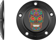 FIGURATI DESIGNS Timing Cover - 5 Hole - Sugar Skull - Black FD30-TC-5H-BLK