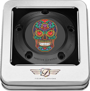 FIGURATI DESIGNS Timing Cover - 5 Hole - Sugar Skull - Black FD30-TC-5H-BLK
