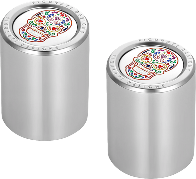 FIGURATI DESIGNS Docking Cover - Medium - Mirror Polished - Sugar Skull FD30-DC-27-30-SS