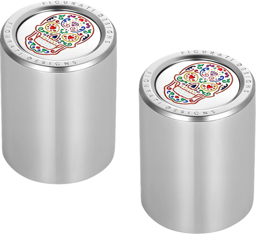 FIGURATI DESIGNS Docking Cover - Medium - Mirror Polished - Sugar Skull FD30-DC-27-30-SS
