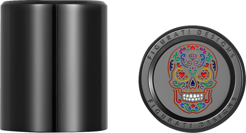 FIGURATI DESIGNS Docking Cover - Medium - Black - Sugar Skull FD30-DC-27-30-BLK