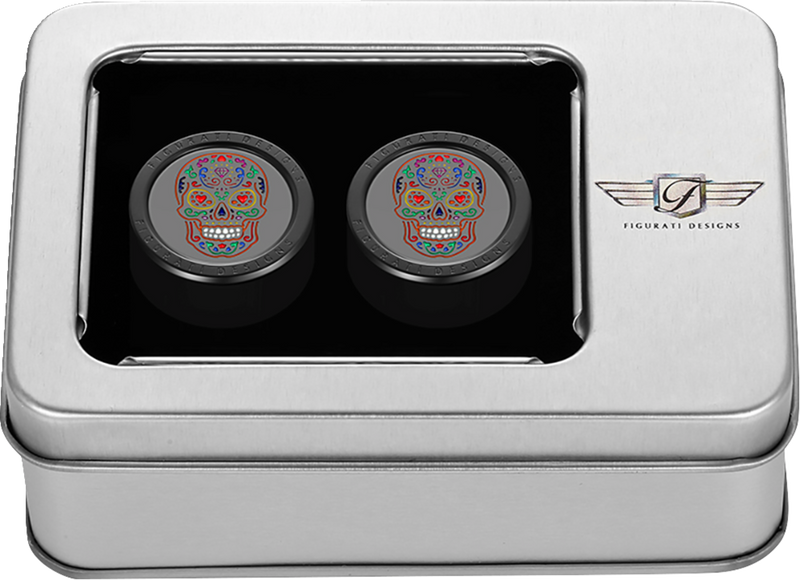 FIGURATI DESIGNS Docking Cover - Medium - Black - Sugar Skull FD30-DC-27-30-BLK