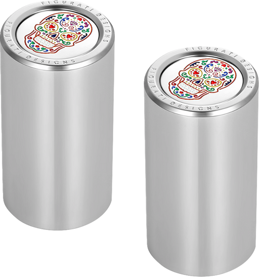 FIGURATI DESIGNS Docking Cover - Long - Mirror Polished - Sugar Skull FD30-DC-25-45-SS