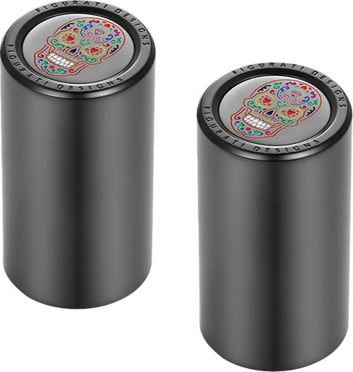 FIGURATI DESIGNS Docking Cover - Long - Black - Sugar Skull FD30-DC-25-45-BLK