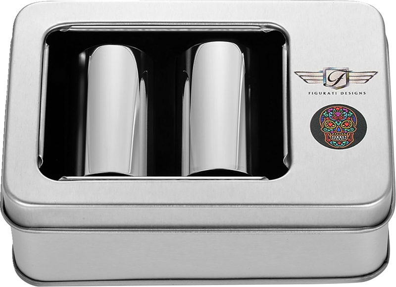 FIGURATI DESIGNS Docking Cover - Long - Mirror Polished - Sugar Skull FD30-DC-25-45-SS