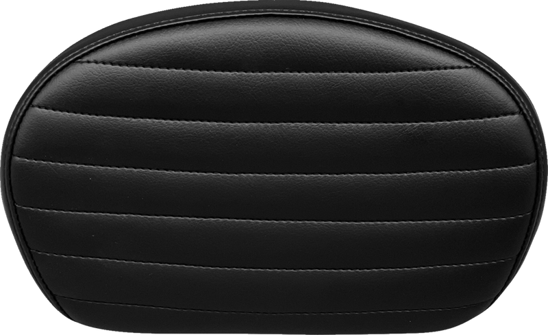 LE PERA Sissy Bar Pad - Medium - Pleated - Dull Black - '08-'23 SOFTAIL & TOURING