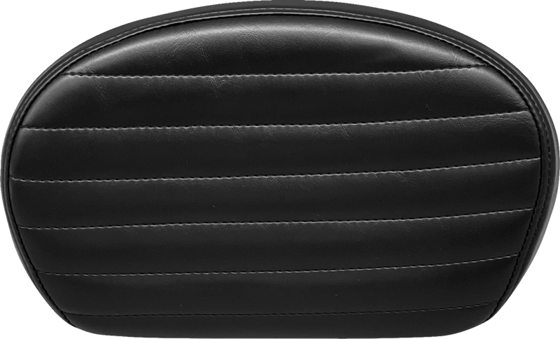 LE PERA Sissy Bar Pad - Medium - Pleated - Shiny Black - '08-'23 SOFTAIL & TOURING