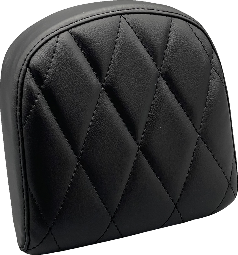 LE PERA Sissy Bar Pad - Small - Diamond - Dull Black - '08-'23 SOFTAIL & TOURING
