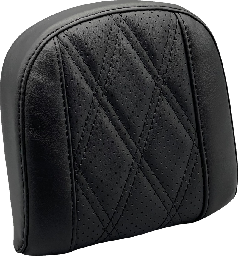 LE PERA Sissy Bar Pad - Small - GT2/HR2 - Perforated Black - '08-'23 SOFTAIL & TOURING