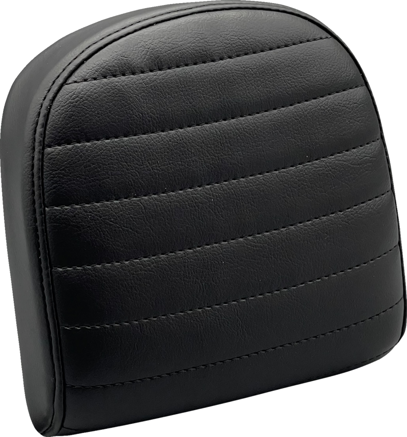 LE PERA Sissy Bar Pad - Small - Pleated - Dull Black - '08-'23 SOFTAIL & TOURING