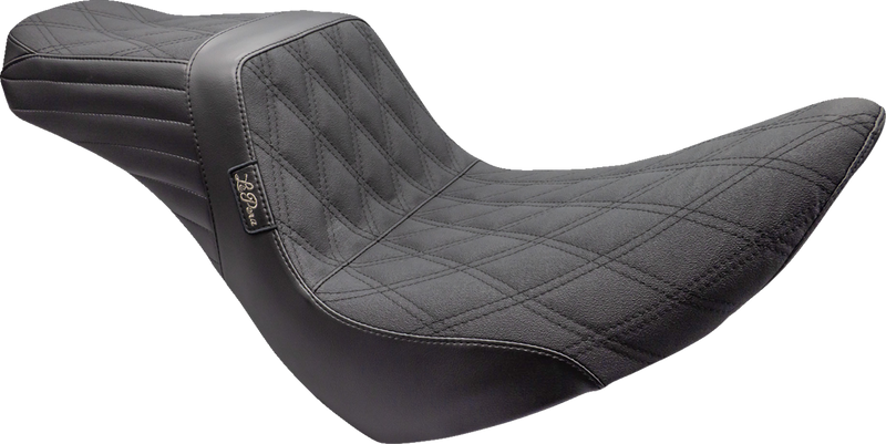 LE PERA Tailwhip Seat - Double Diamond w/ Grip Tape - Black -Softail '18-'23