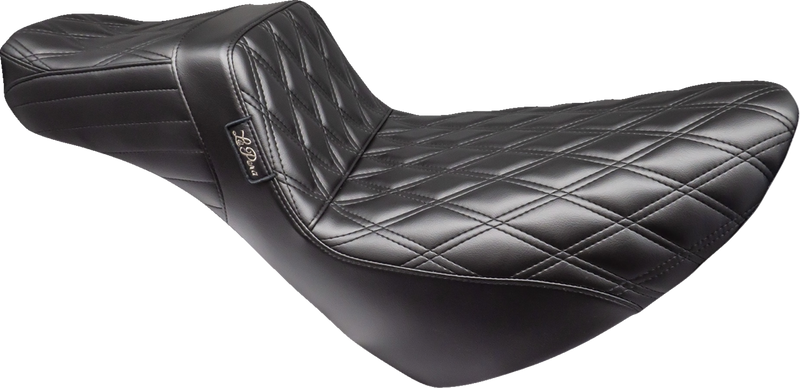 LE PERA Tailwhip Daddy Long Legs Low Rider Seat - Double Diamond - Black - Softail '18-'24
