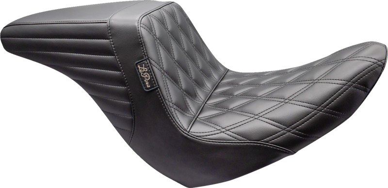 LE PERA Kickflip Up Front Seat - Double Diamond - Black - Softail '18-'24