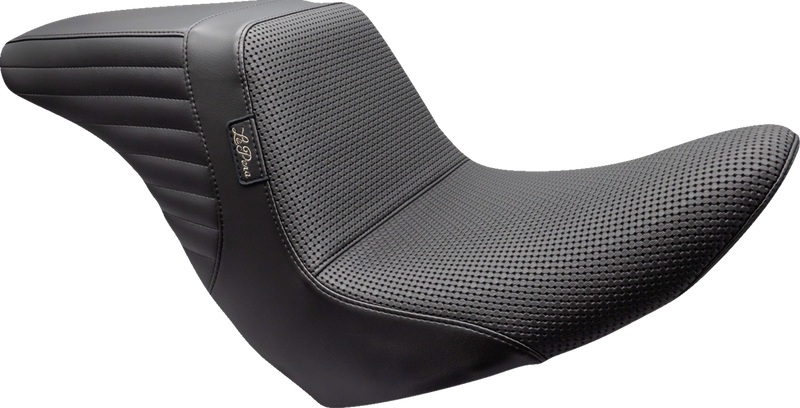 LE PERA Kickflip Up Front Seat - Basketweave - Black - Softail '18-'24