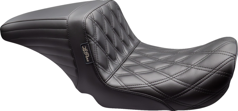 LE PERA Kickflip Up Front Seat - Double Diamond - Black - Dyna '06-'17