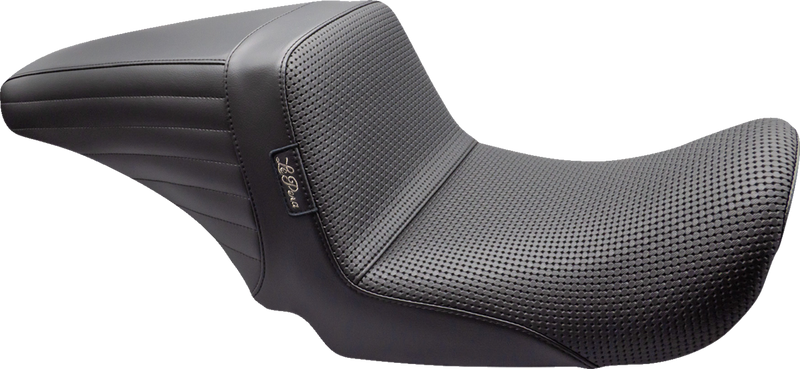 LE PERA Kickflip Up Front Seat - Basketweave - Black - Dyna '06-'17