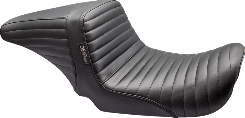LE PERA Kickflip Up Front Seat - Pleated - Black - Dyna '06-'17