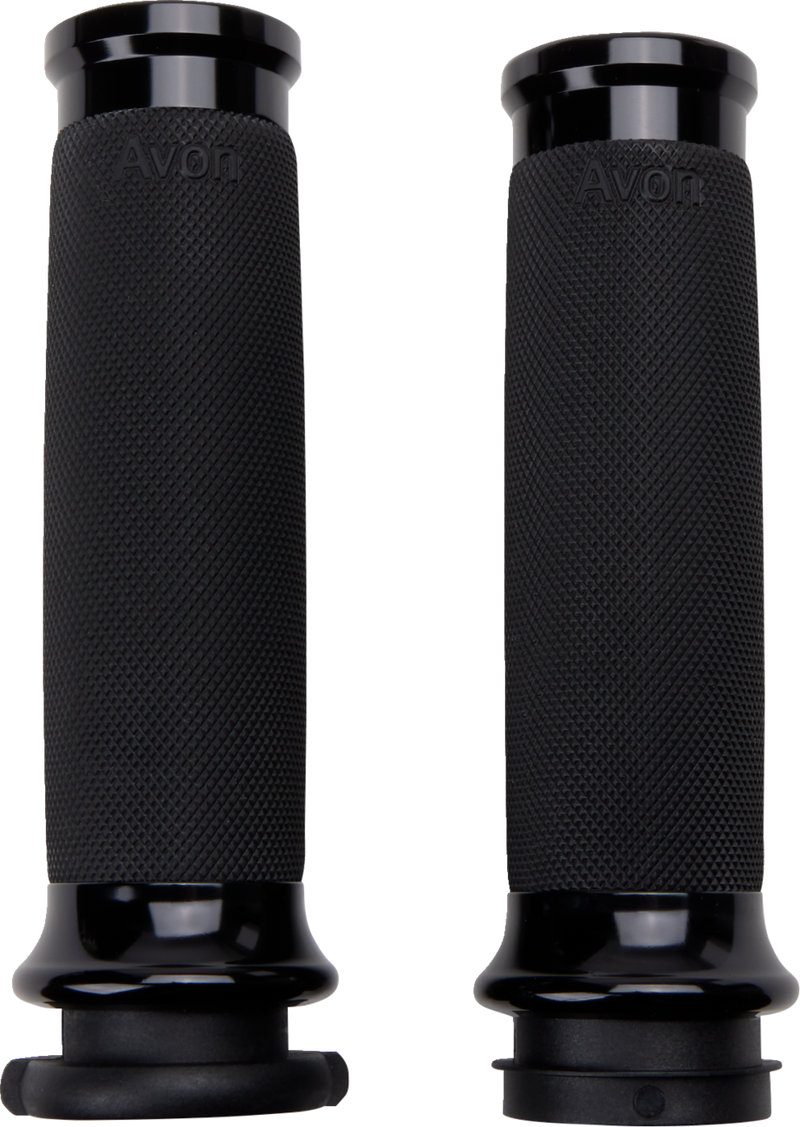 SLYFOX Grips - TBW - Black CC - '17-'23 SOFTAIL & TOURING