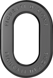 FIGURATI DESIGNS Antenna Ring - Left Rear Fender - Smooth - Black FD60-ANTRG-BK-LT