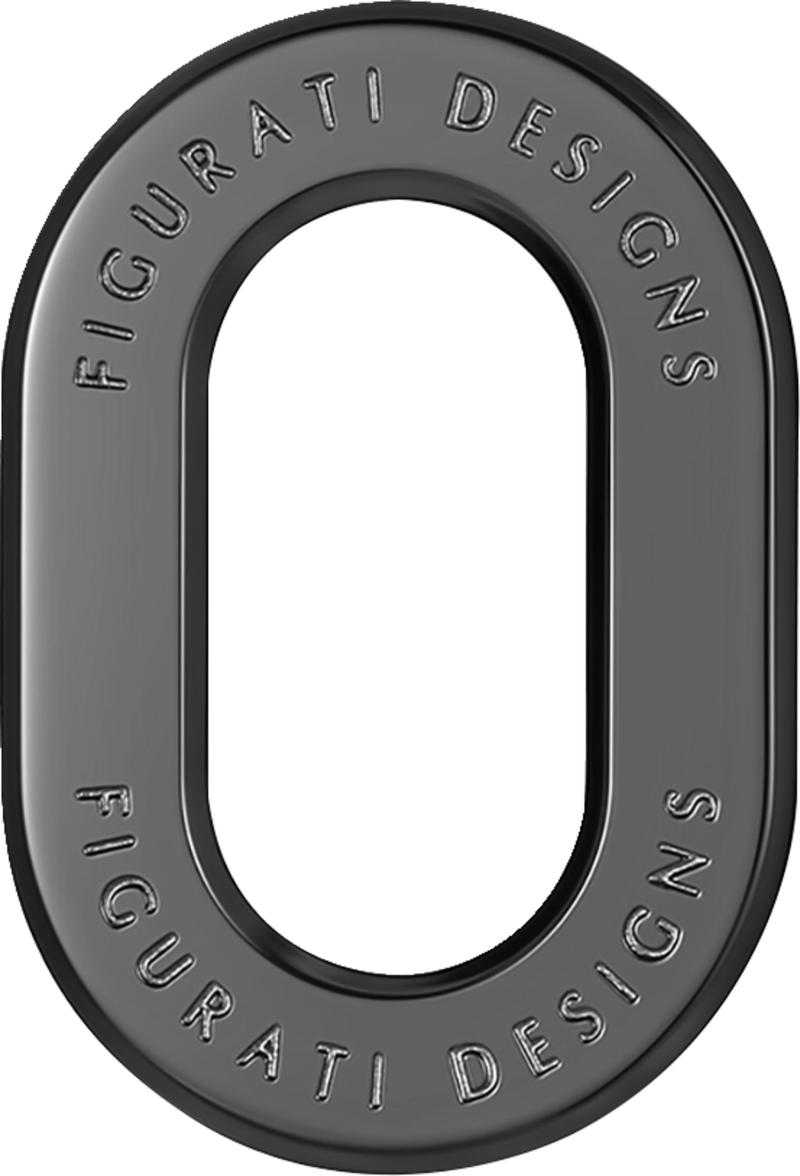 FIGURATI DESIGNS Antenna Ring - Left Rear Fender - Smooth - Black FD60-ANTRG-BK-LT