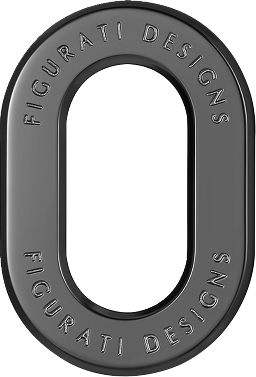 FIGURATI DESIGNS Antenna Ring - Left Rear Fender - Smooth - Black FD60-ANTRG-BK-LT