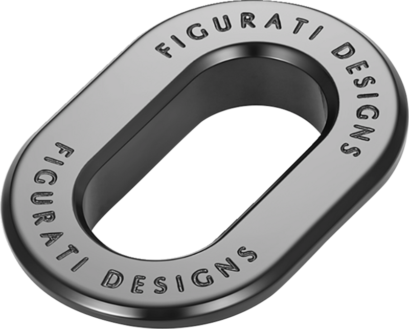 FIGURATI DESIGNS Antenna Ring - Left Rear Fender - Smooth - Black FD60-ANTRG-BK-LT