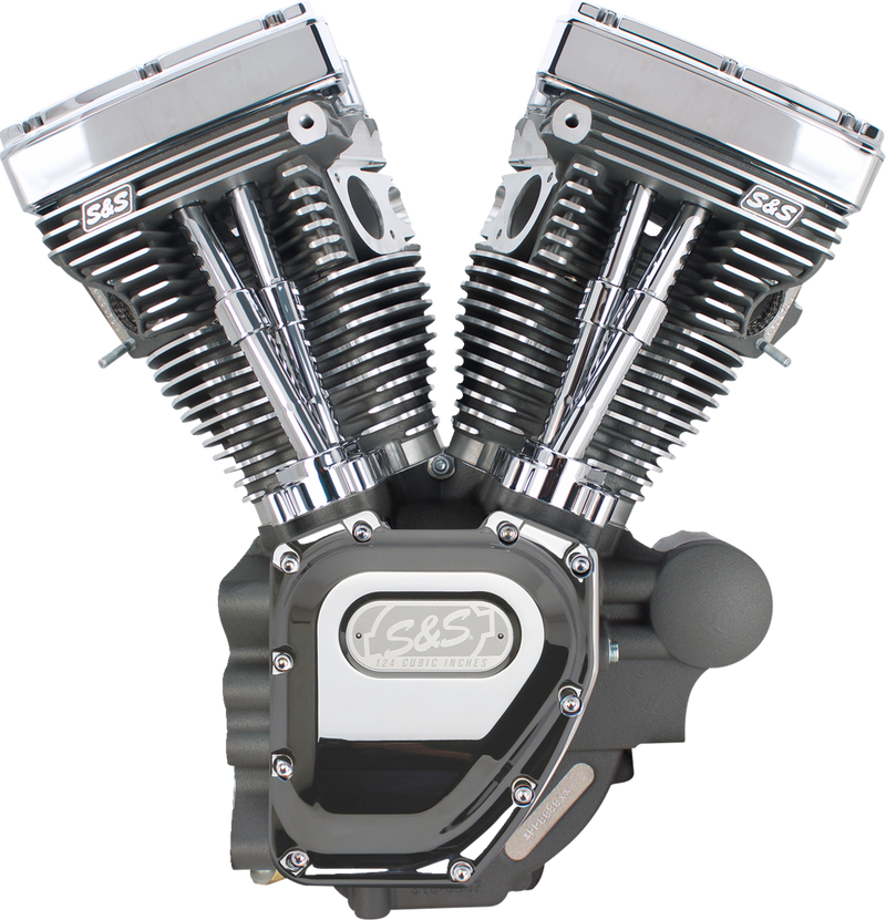 S&S CYCLE T124 Long Block Engine- Stone Gray - Touring