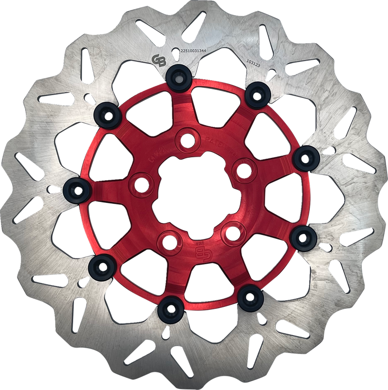 GBRAKES Brake Rotor - Rear - Red DF681CW-R