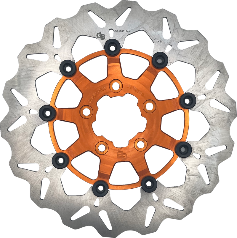 GBRAKES Brake Rotor - Front - Orange DF680CW-O