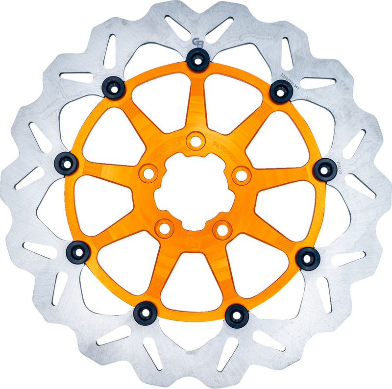 GBRAKES Brake Rotor - Front - Orange DF680CWS-O