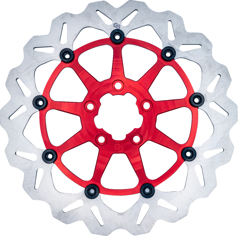GBRAKES Brake Rotor - Front - Red DF680CWS-R