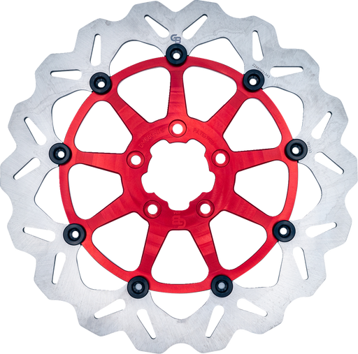 GBRAKES Brake Rotor - Front - Red DF680CWS-R