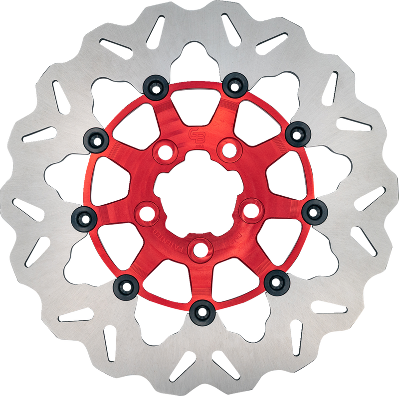 GBRAKES Brake Rotor - Rear - Red DF681CWS-R