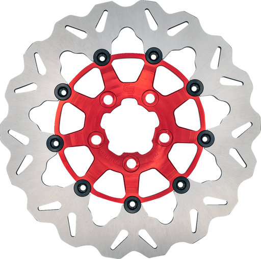 GBRAKES Brake Rotor - Rear - Red DF681CWS-R