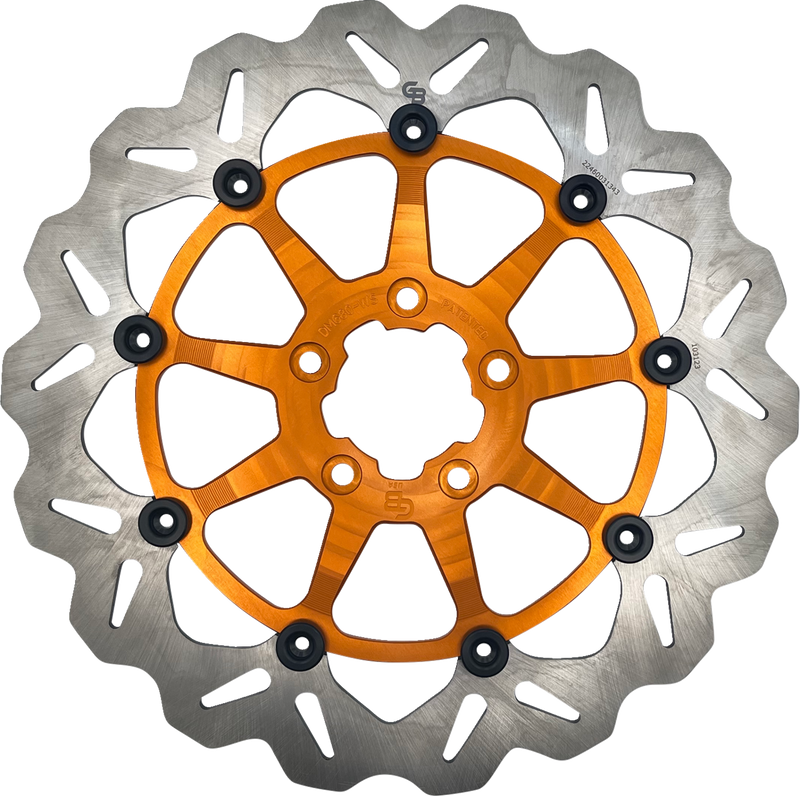 GBRAKES Brake Rotor - Front - Orange DF680CWSS-O