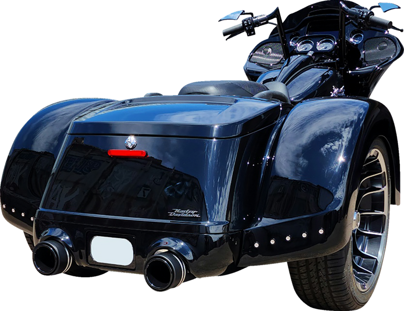 PAUL YAFFE BAGGER NATION Pro Street Rear Fender - Black Plate Frame - No Outlet FPSFK-N-NO-5TB-B