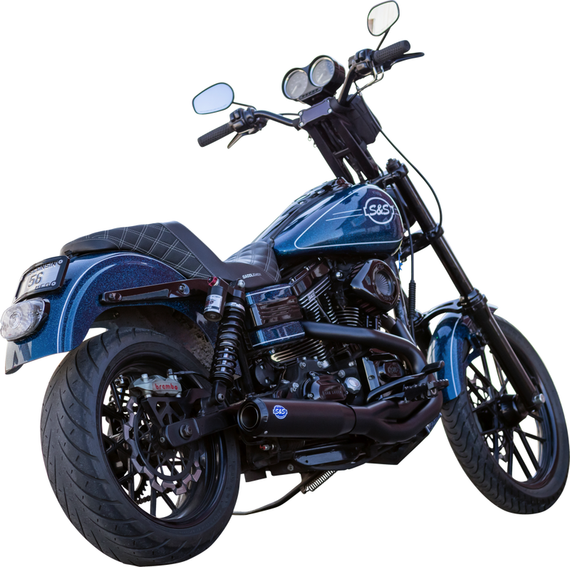 S&S CYCLE 2-into-1 Qualifier Exhaust System - Guardian Black