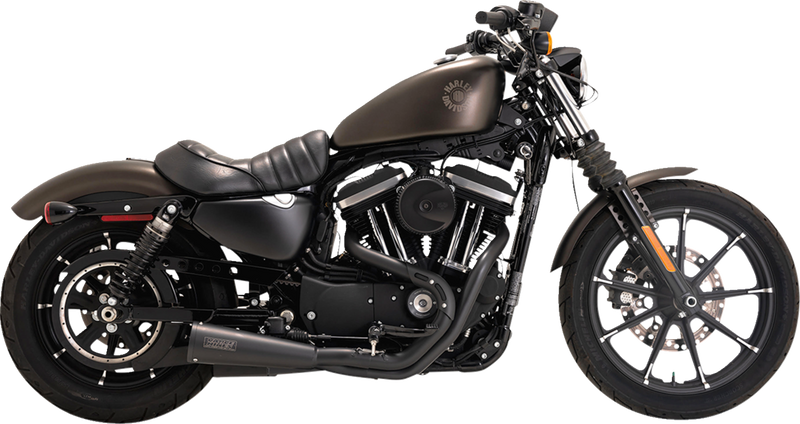 VANCE & HINES 2-into-1 Upsweep PCX* Exhaust System - Stainless Steel - Black - 2014-2021 SPORTSTER MODELS
