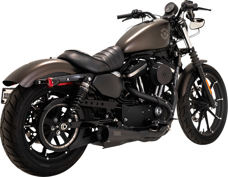 VANCE & HINES 2-into-1 Upsweep PCX* Exhaust System - Stainless Steel - Black - 2014-2021 SPORTSTER MODELS