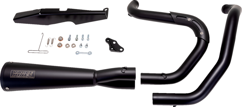 VANCE & HINES 2-into-1 Upsweep PCX* Exhaust System - Stainless Steel - Black - 2014-2021 SPORTSTER MODELS