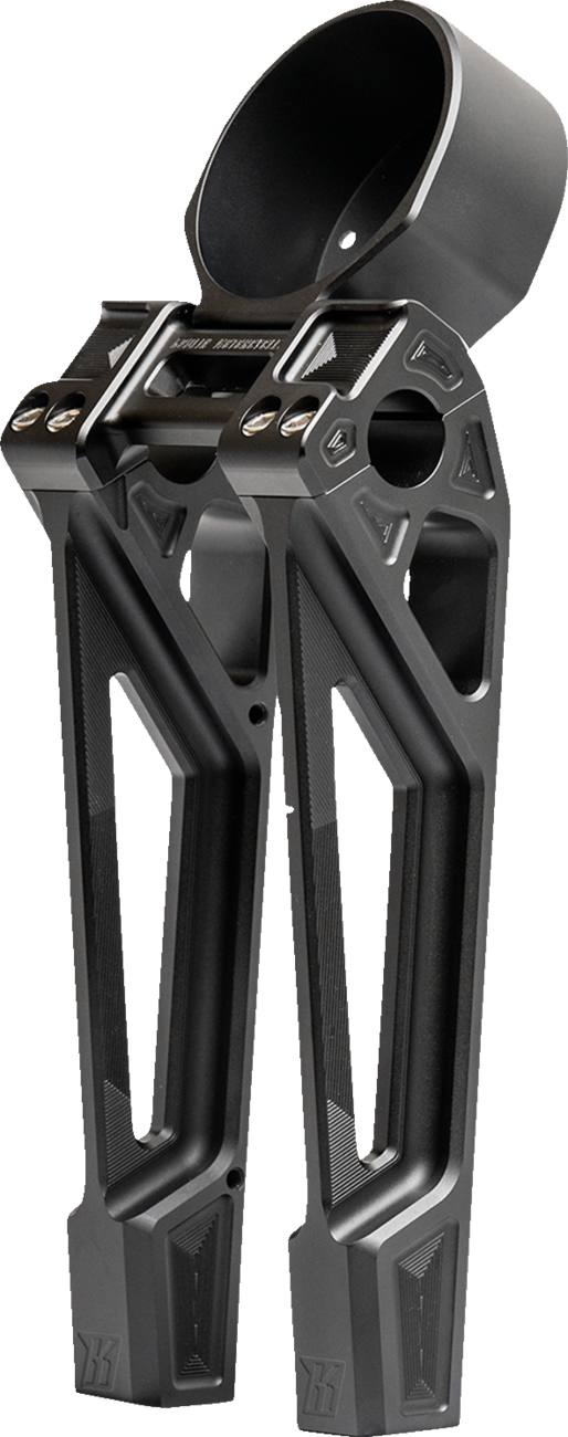 KODLIN USA FASTBACK RISERS INCLUDES CLAMP & GAUGE BRACKET - 10" - BLACK