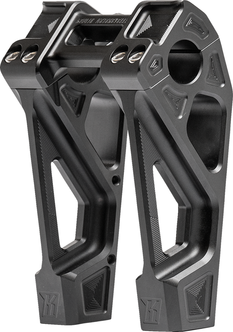 KODLIN USA FASTBACK RISERS INCLUDES CLAMPS 6" - BLACK