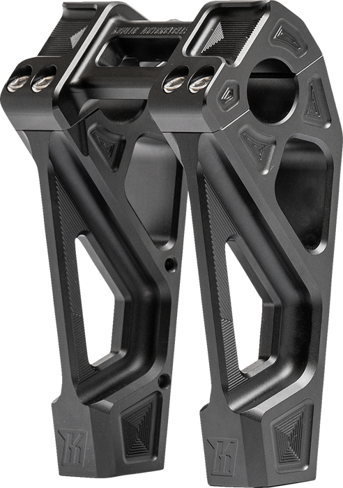 KODLIN USA FASTBACK RISERS INCLUDES CLAMPS 6" - BLACK