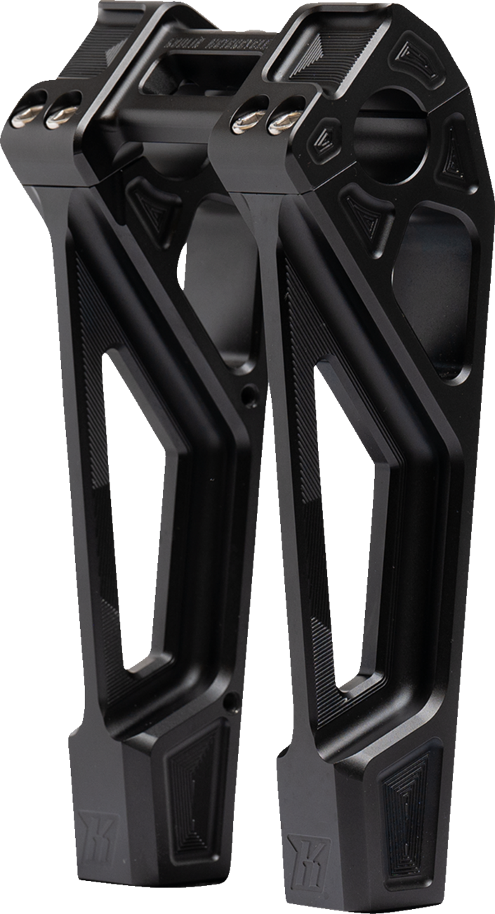 KODLIN USA FASTBACK RISERS INCLUDES CLAMPS 8" - BLACK