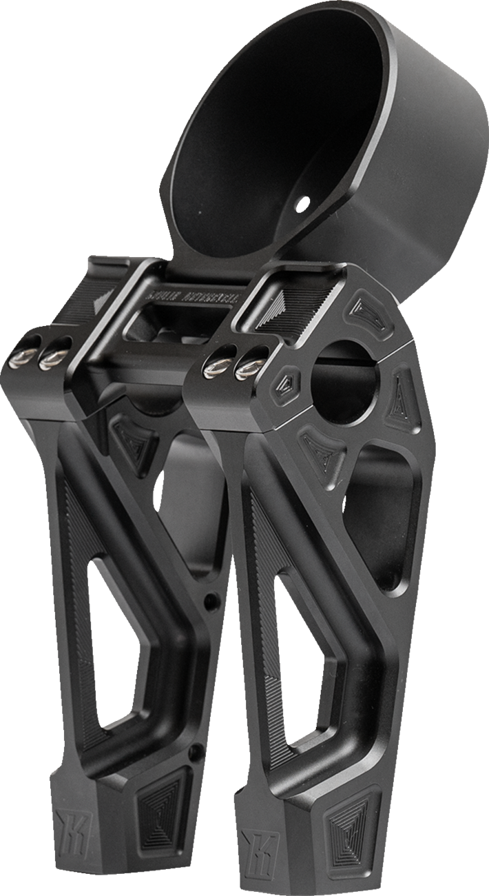 KODLIN USA FASTBACK RISERS INCLUDES CLAMPS 6" - BLACK