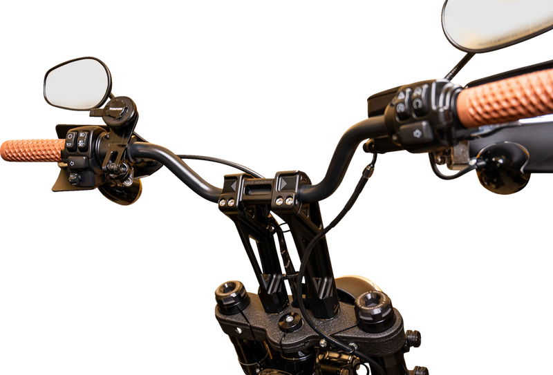 KODLIN USA FASTBACK RISERS INCLUDES CLAMPS 8" - BLACK