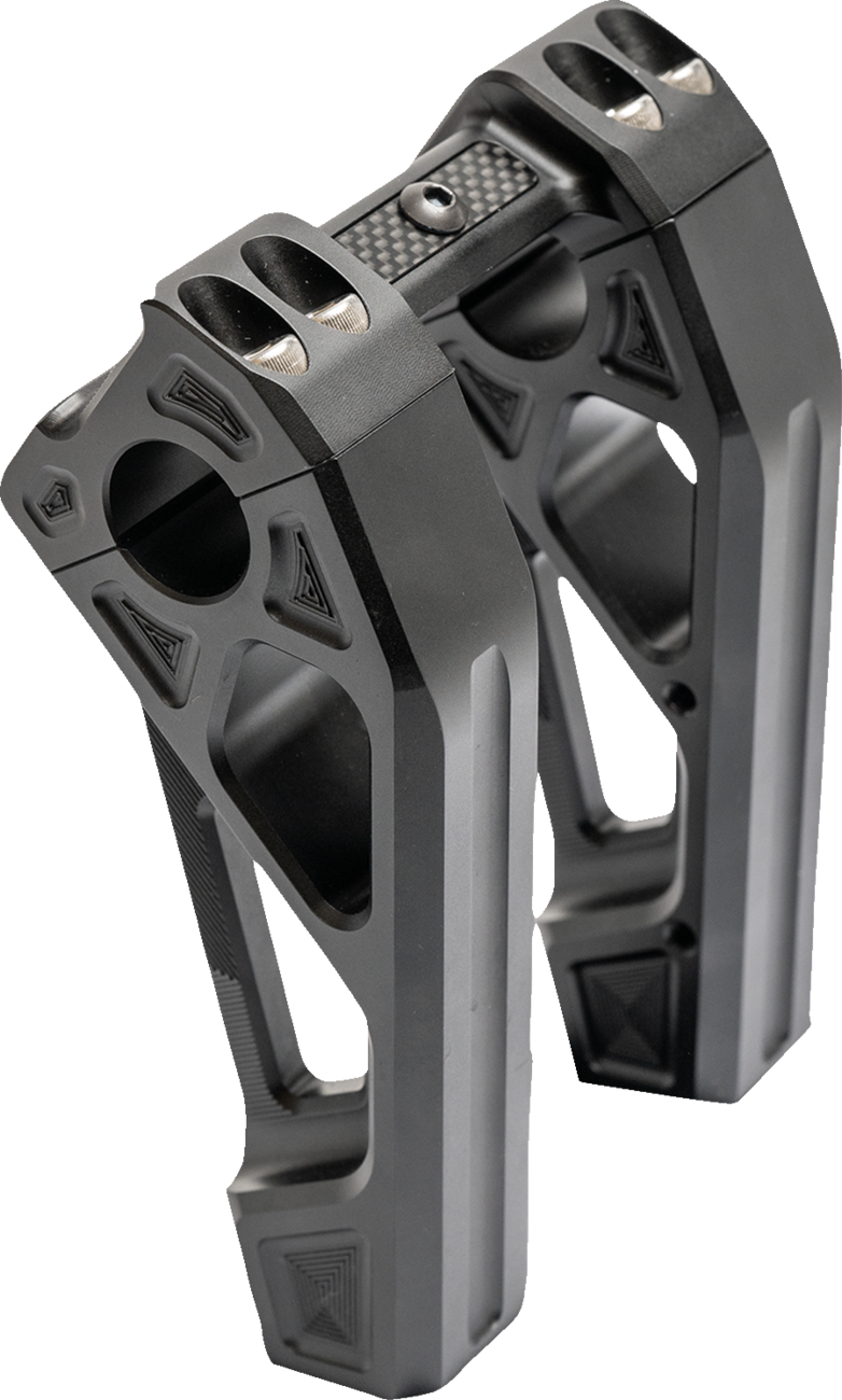 KODLIN USA FASTBACK RISERS INCLUDES CLAMPS 6" - BLACK