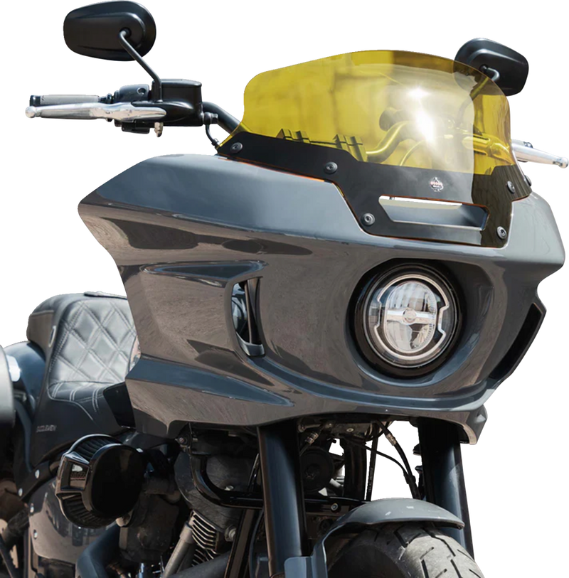 KLOCK WERKS Kolor Flare® Windshield - 6" - Yellow - '22-'25 FXLRST KWW-02-0624